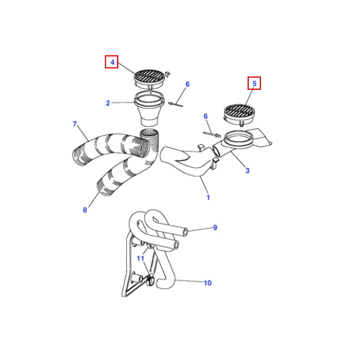 Range Rover Classic Demister & Defrost Vent - Set of 2