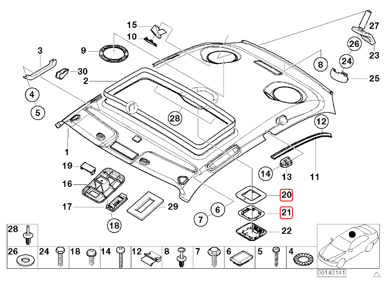 BMW E46 E39 E38 Z3 R50 R53 Alarm Module Bracket - Top & Bottom Kit