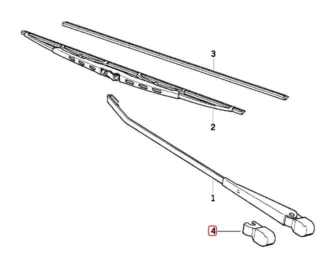 BMW E30, E28 & Z1 Windshield Wiper Arm Caps - Set of 3