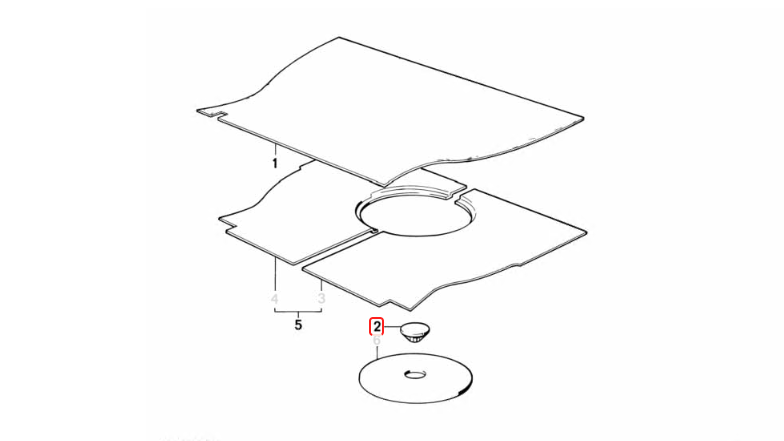 BMW Spare Tire Carpet Support Pad - 51471904726