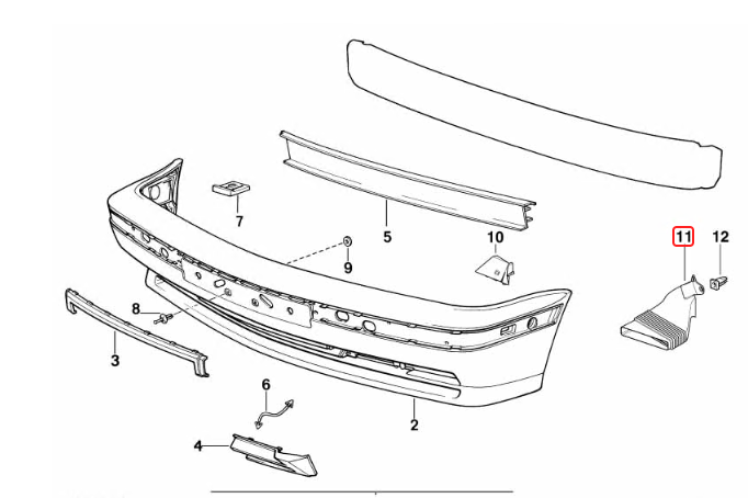 BMW E34 5-Series Front Brake Cooling Ducts - M-Tech - 51712254325 & 51712254326