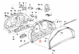BMW E30 3-Series Black Gauge Cluster Rings