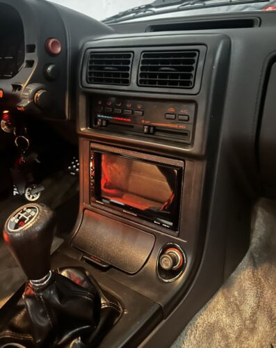 RX7 FC S5 double DIN bezel installed